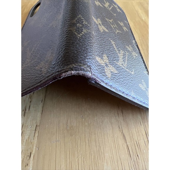 Authentic Louis Vuitton Monogram Folio iPhone 7 Case Brown‎ Ships from USA EUC - Picture 8 of 13